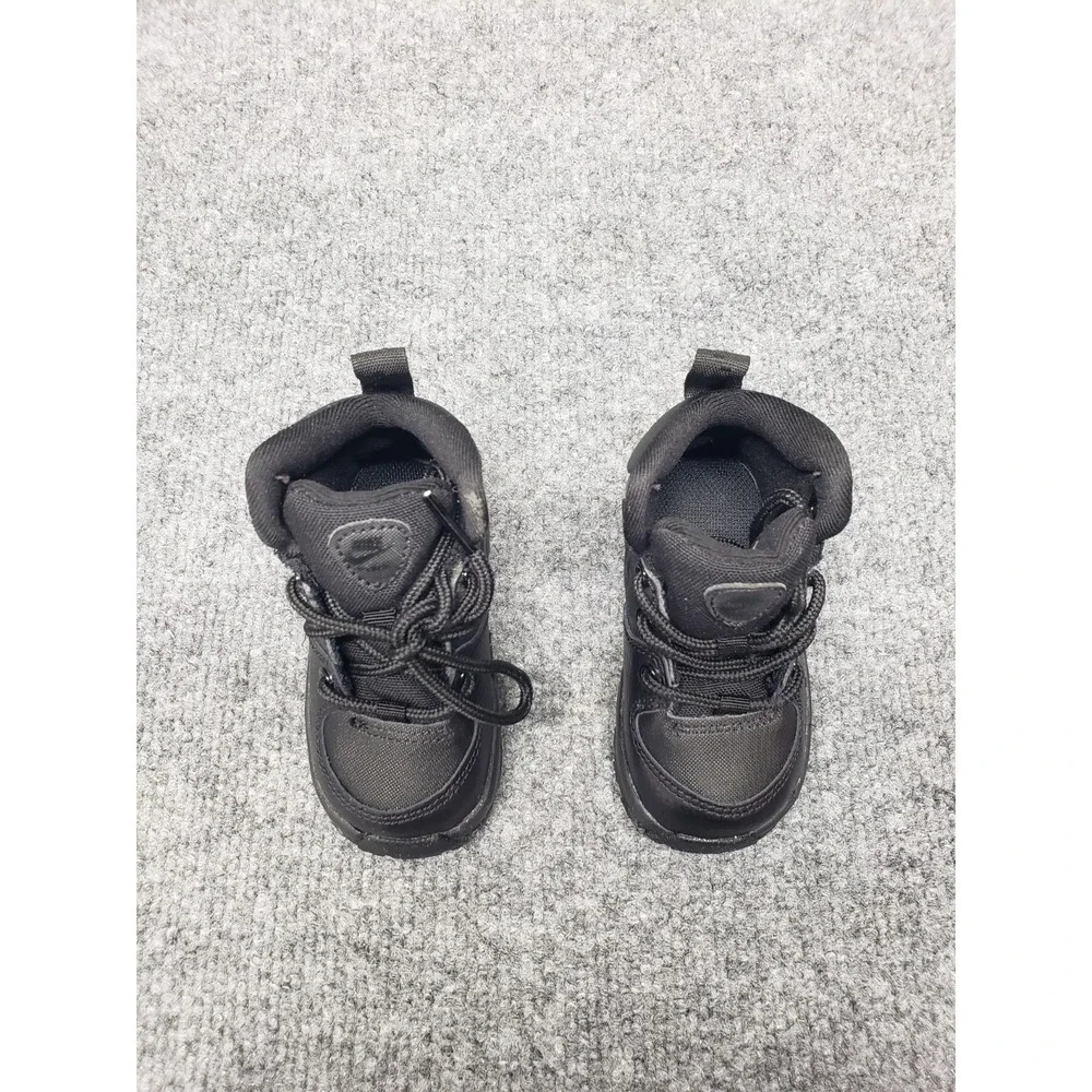 Nike Manoa LTR Toddler Sneaker Shoe 4C Black Leather Boots High Top Lace Up Wear